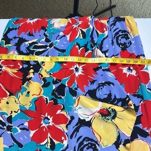 Garfinckel’s vintage Silk dress size 18 with flowers - Picture 12 of 13